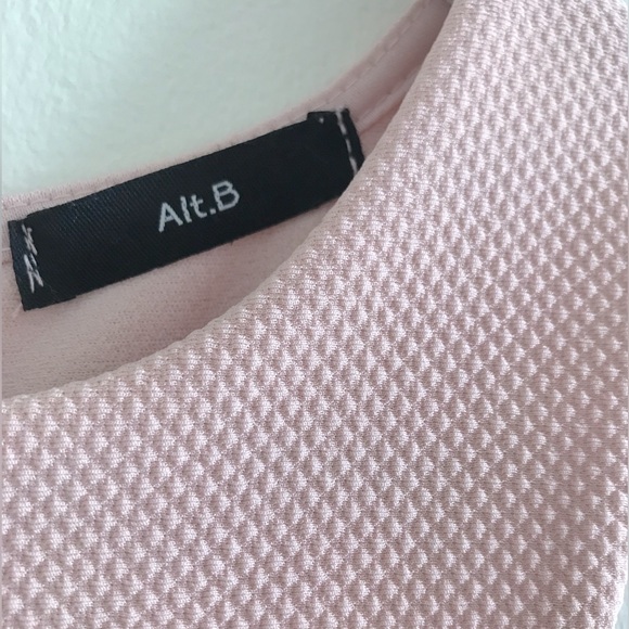 Alt. B Pastel Pink Dress with White Accents - Picture 2 of 3